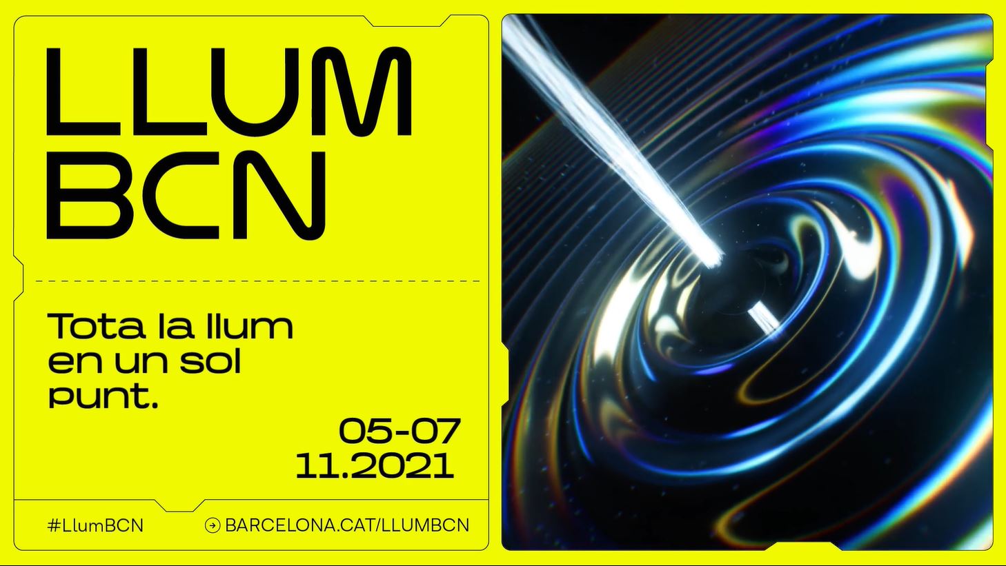 Poster for the 2021 Llum BCN lights festival in Barcelona (image from Llum BCN)